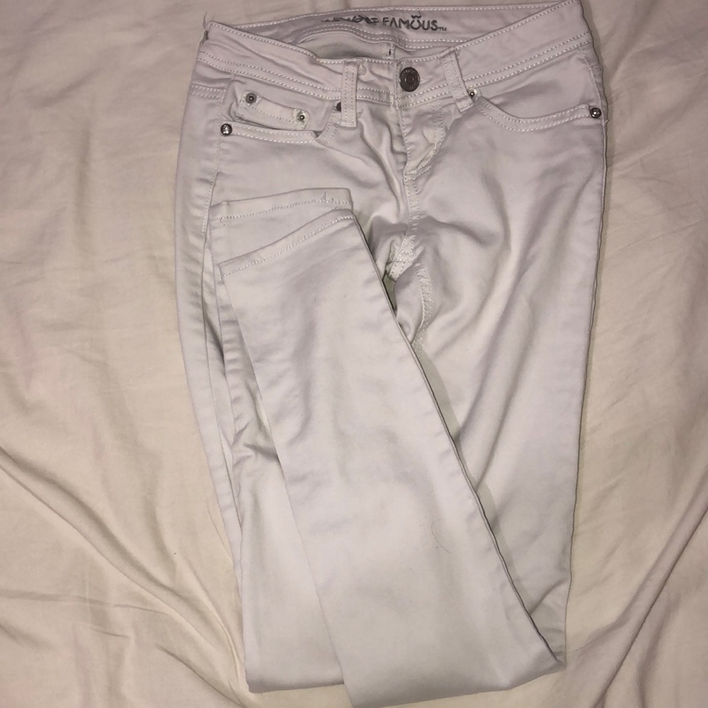 Almost Famous White Stretchy Skinny Jeans